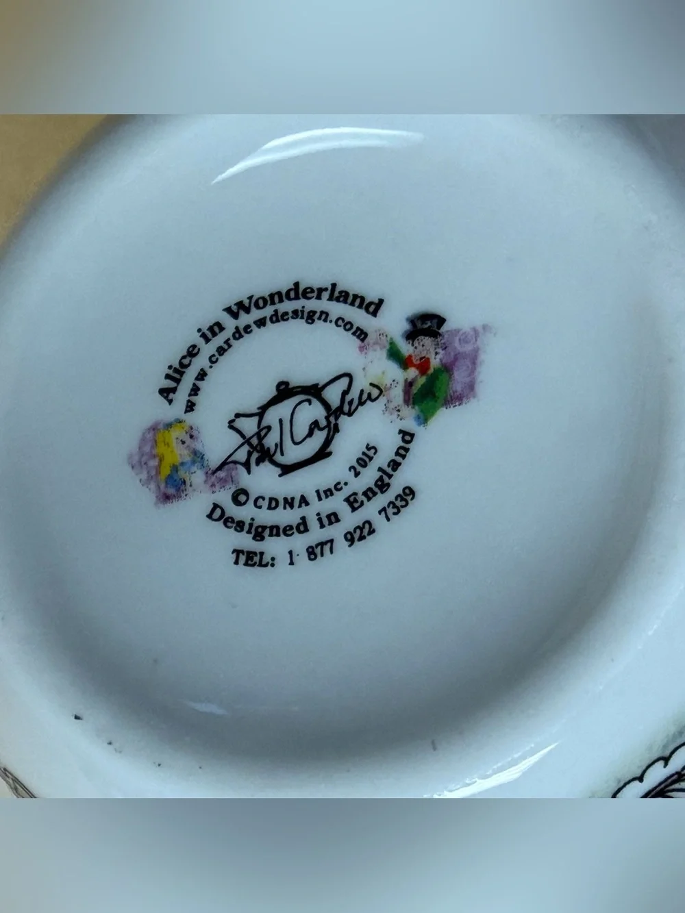 Paul Cardew Alice in Wonderland Tea For One Set Teapot & Cup Cardew Design